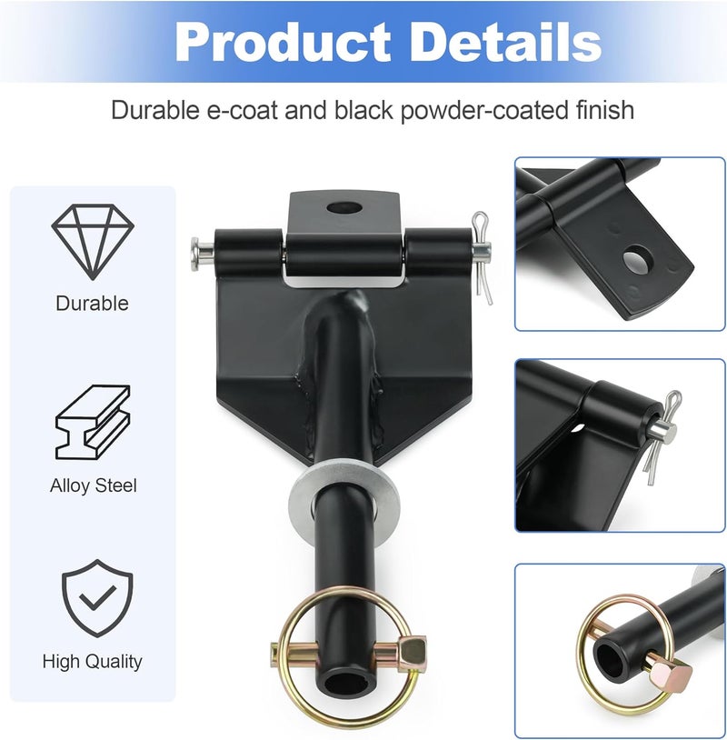 Jetuplusllc Snowmobile Tow Hitch for Polaris – Tongue-Type Standard Hitch – Replaces 2876677, 2874447, 1013969-067 - Image 3